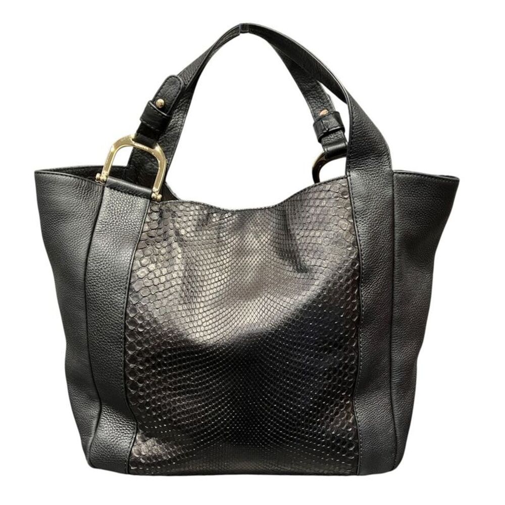 Gucci Leather Python Tote Bag - image 2